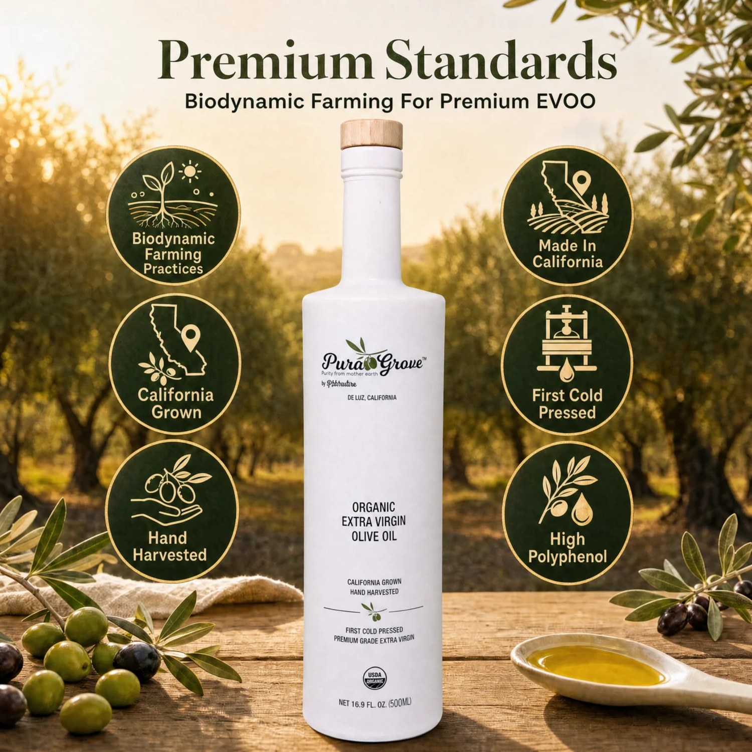 Premium Organic Extra Virgin Olive Oil